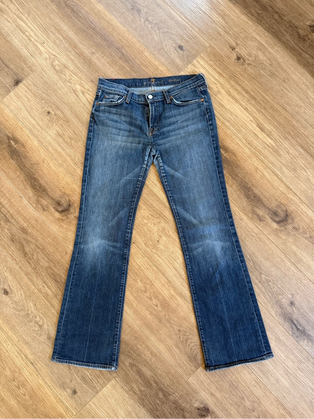 Classic 7 Women's Midrise Denim Baby Bootcut Jeans